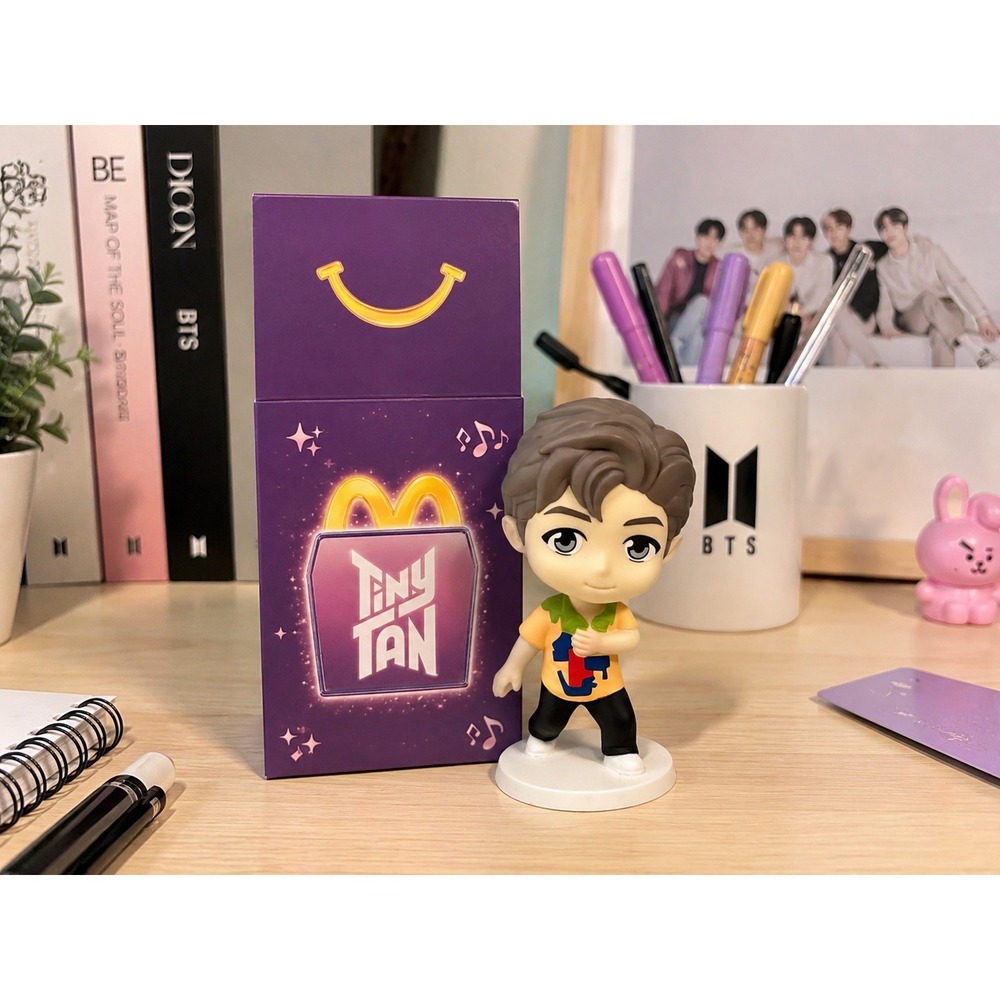 McDonald's BTS TinyTAN RM Figure Happy Meal Toy Purple Box K-Pop Collectible